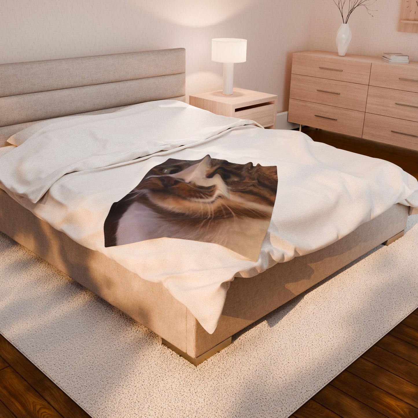 "Cat Nap" Velveteen Plush Blanket