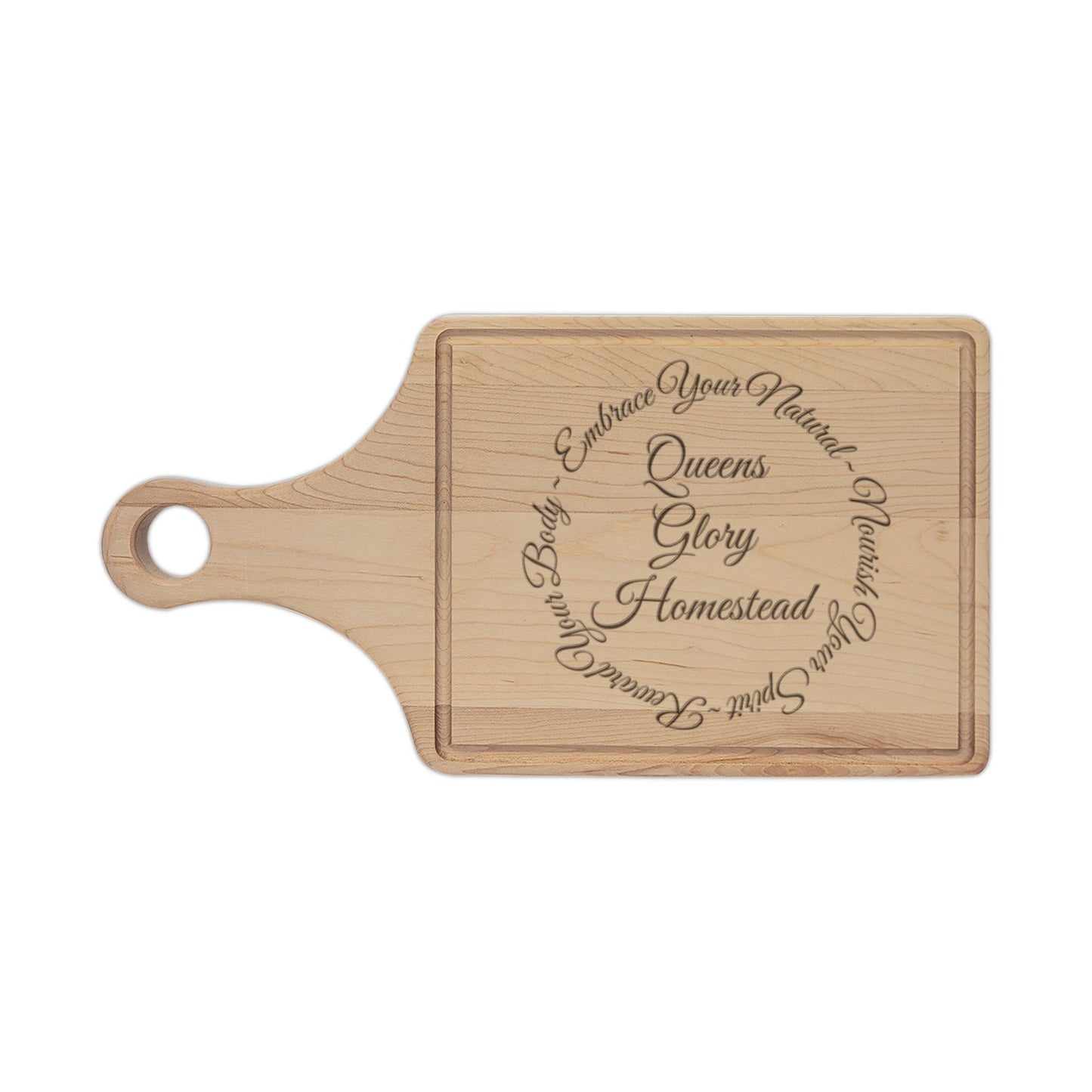 "Embrace Your Natural" Wooden Cutting Board