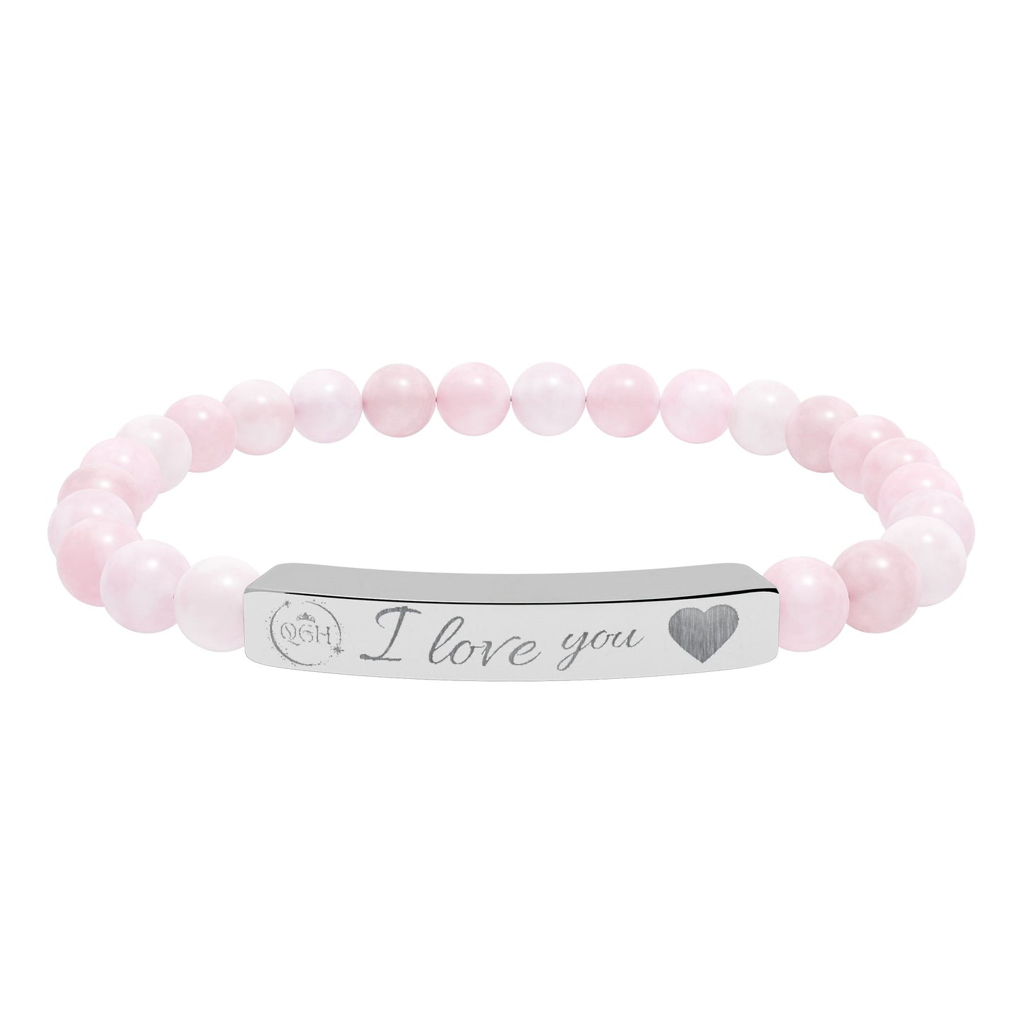 "Eternal Love" Natural Stone Stretch Bar Bracelet