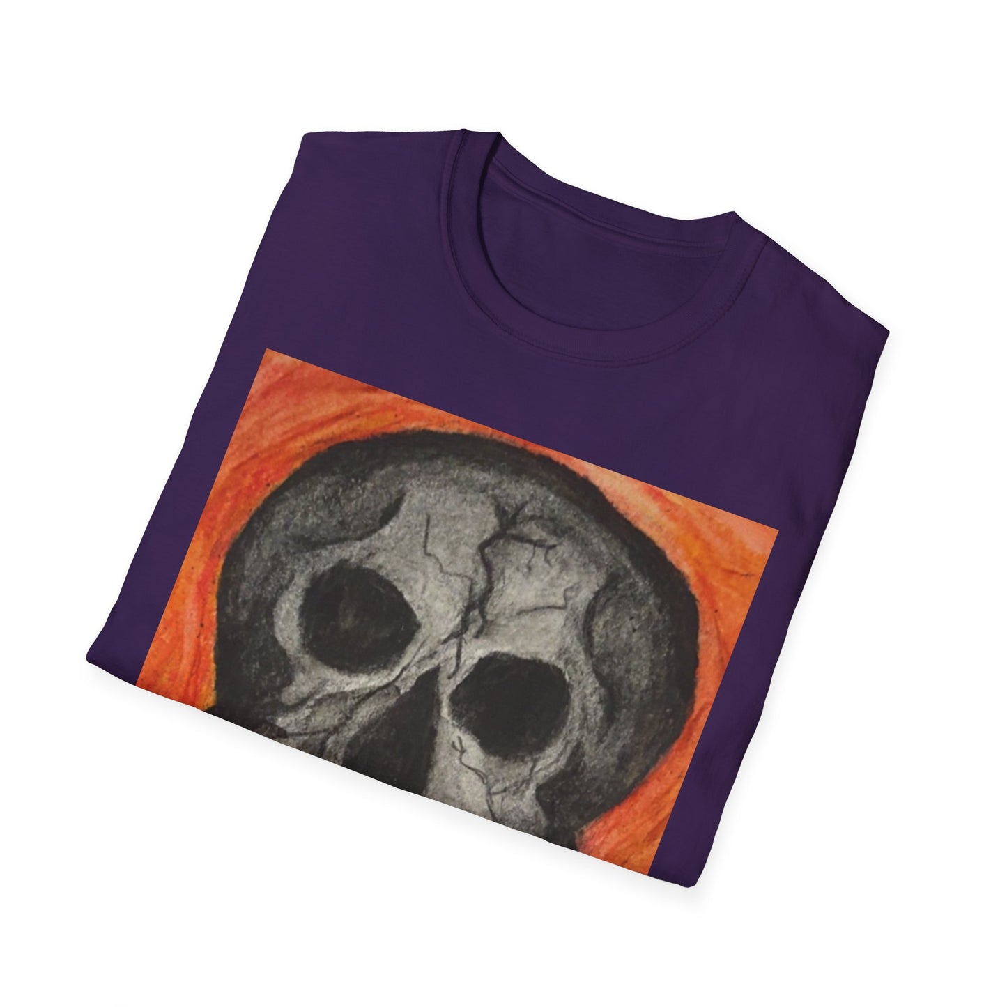 Grinning Skull Illustration T-Shirt | Dark Art Skull Tee