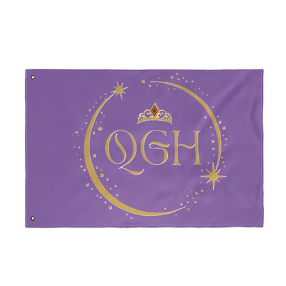 "QGH Royal Purple" Double Sided Flag