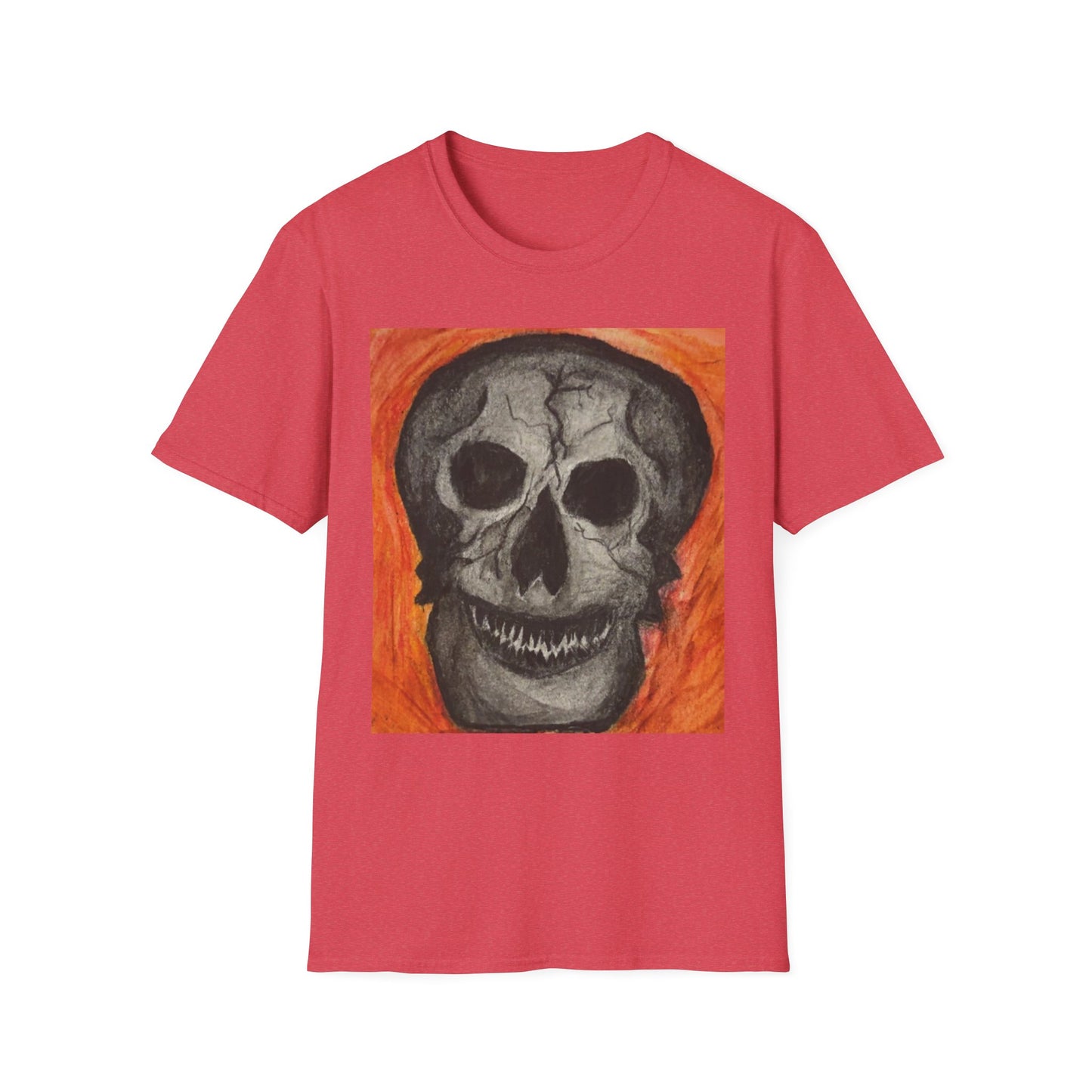 Grinning Skull Illustration T-Shirt | Dark Art Skull Tee