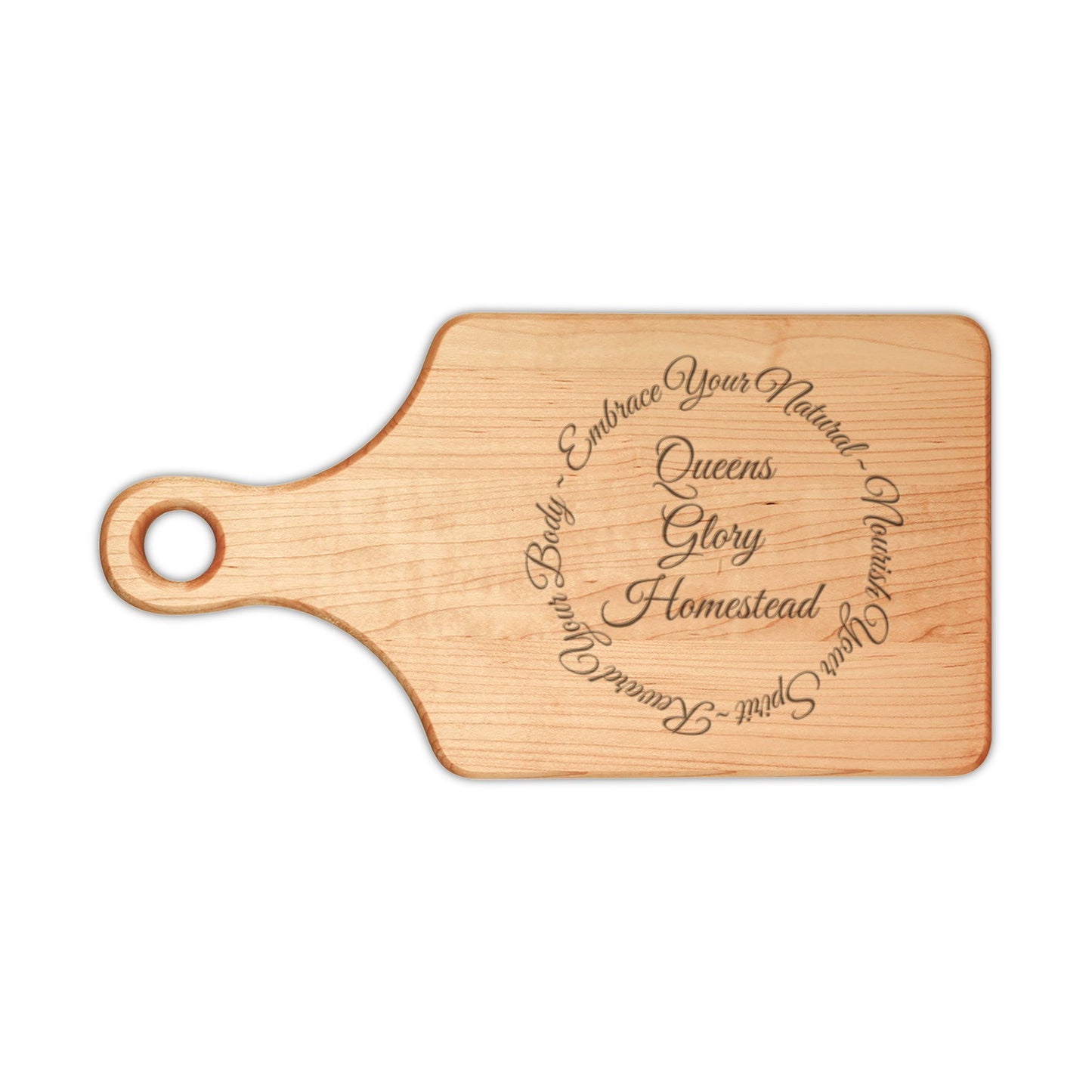 "Embrace Your Natural" Wooden Cutting Board