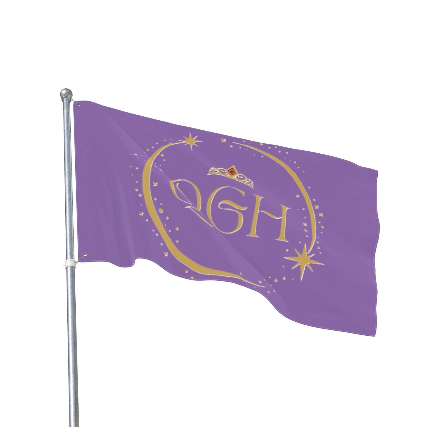 "QGH Royal Purple" Double Sided Flag