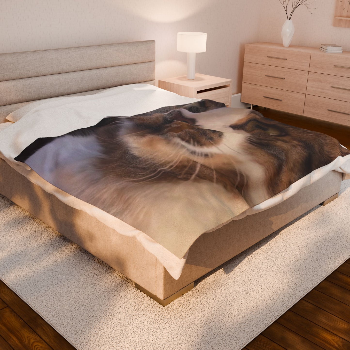 "Cat Nap" Velveteen Plush Blanket