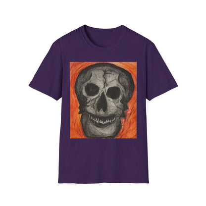 Grinning Skull Illustration T-Shirt | Dark Art Skull Tee