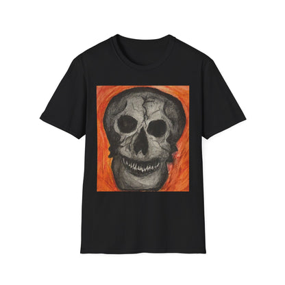 Grinning Skull Illustration T-Shirt | Dark Art Skull Tee