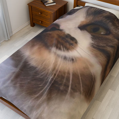 "Cat Nap" Velveteen Plush Blanket