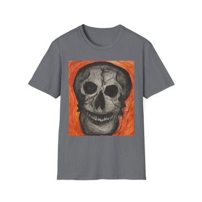 Grinning Skull Illustration T-Shirt | Dark Art Skull Tee