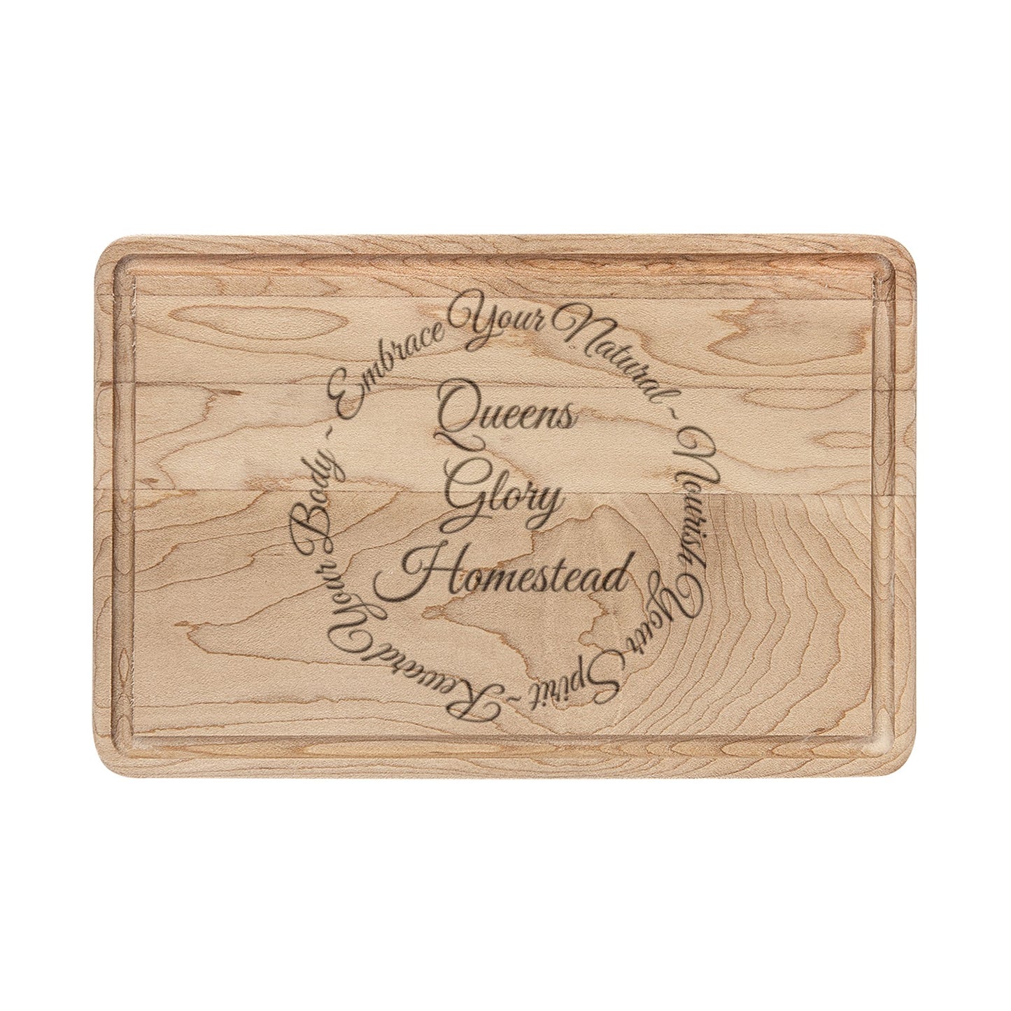 "Embrace Your Natural" Wooden Cutting Board