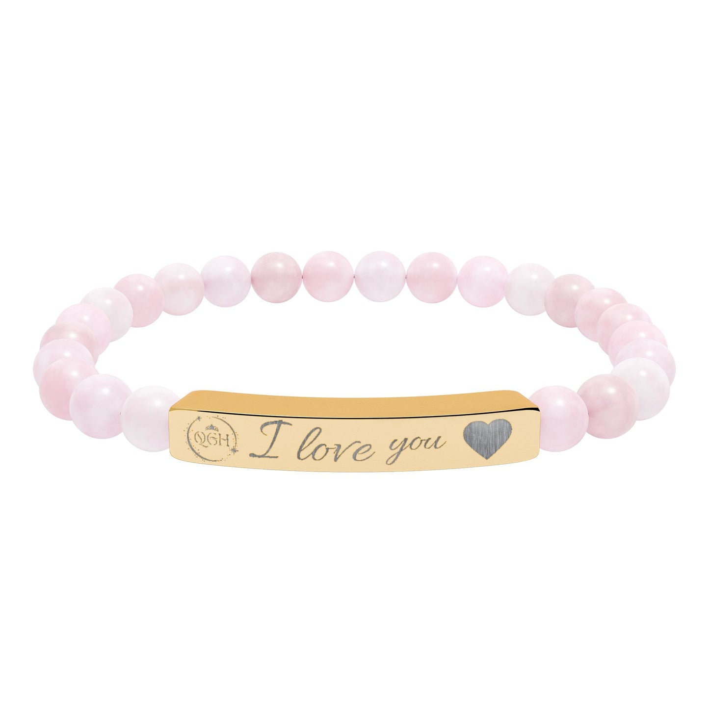 "Eternal Love" Natural Stone Stretch Bar Bracelet
