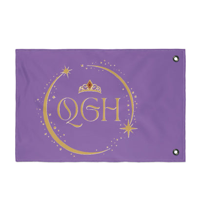 "QGH Royal Purple" Double Sided Flag