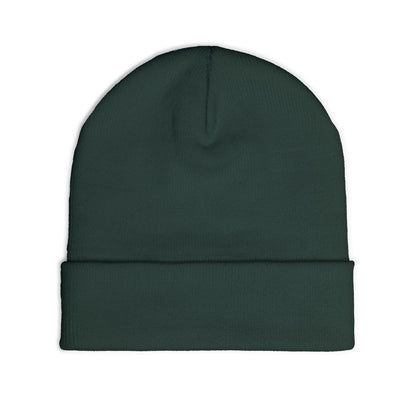 "QGH" Embroidered Knit Beanie Embroidered