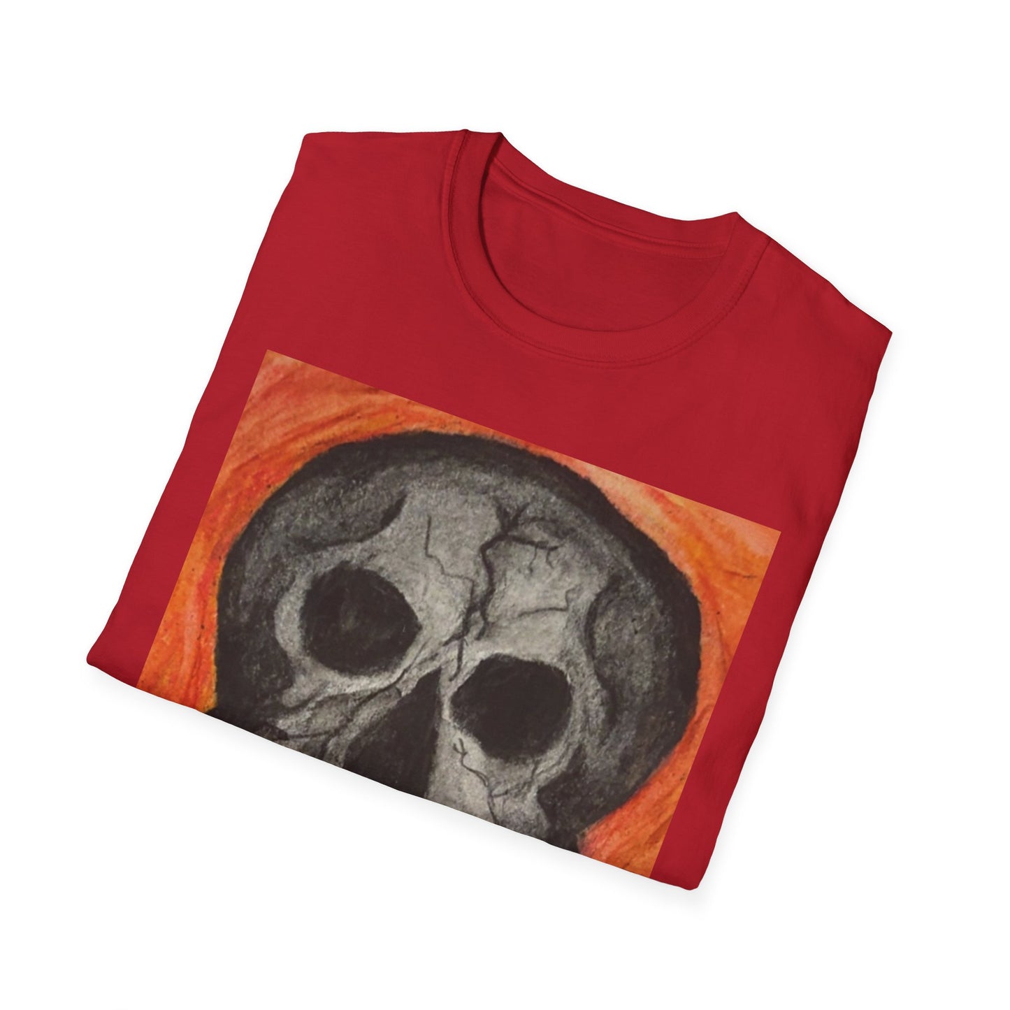 Grinning Skull Illustration T-Shirt | Dark Art Skull Tee