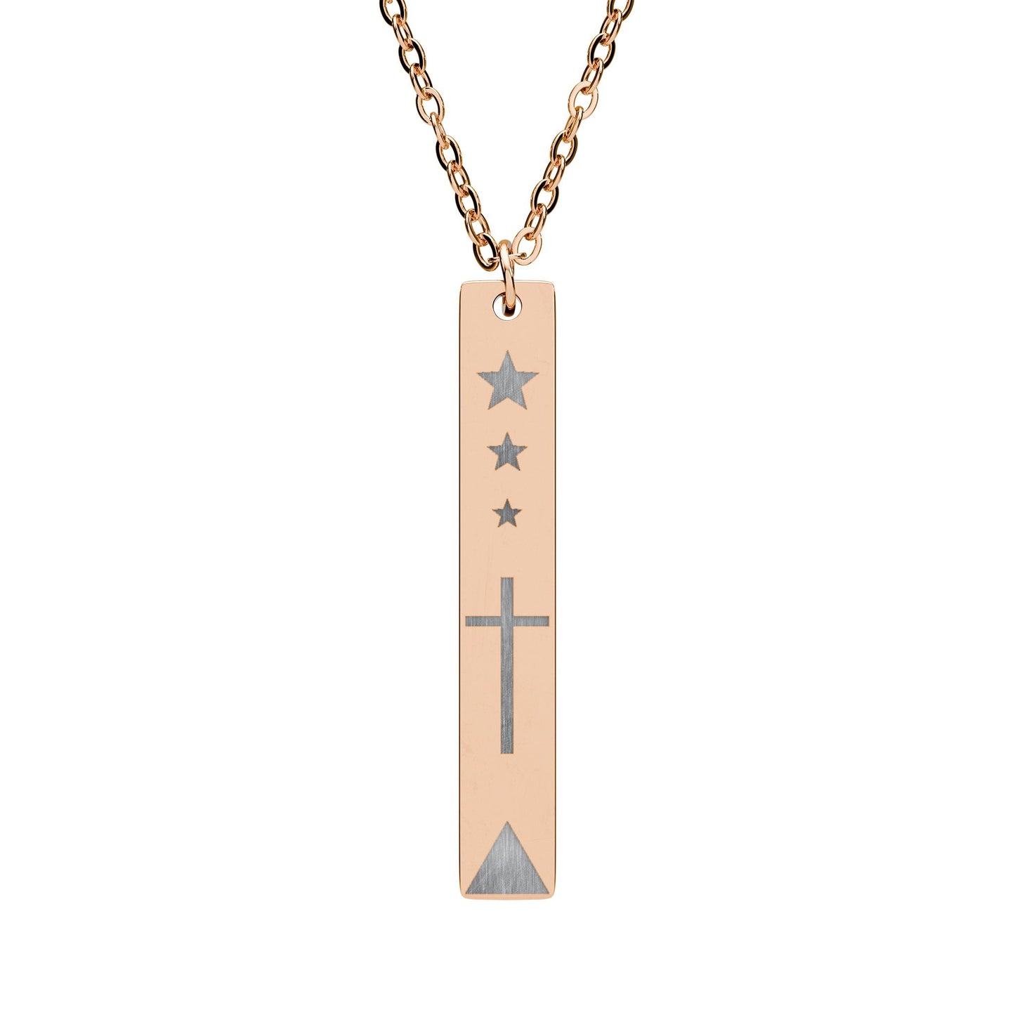 "3 Wise Men" Engraved Gold Necklace