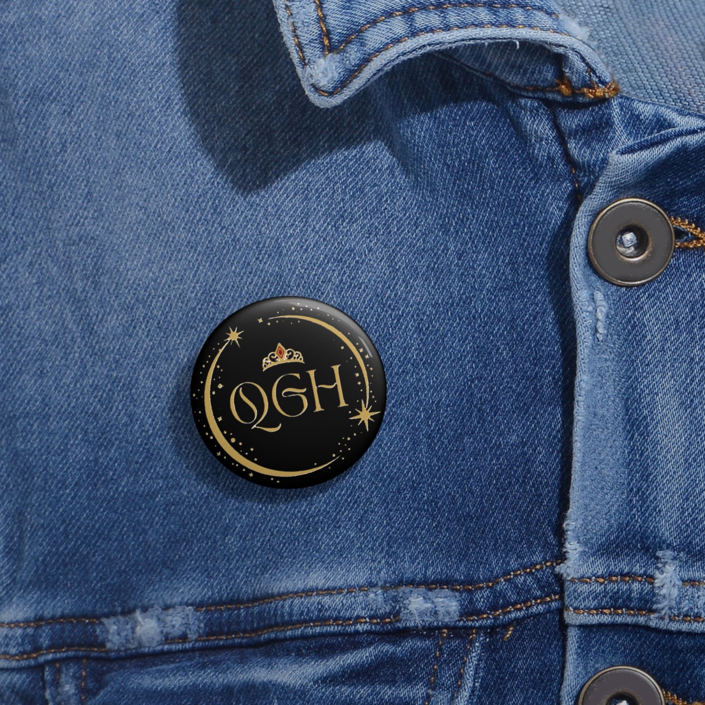 "QGH" Pin Buttons (Black)