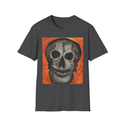 Grinning Skull Illustration T-Shirt | Dark Art Skull Tee