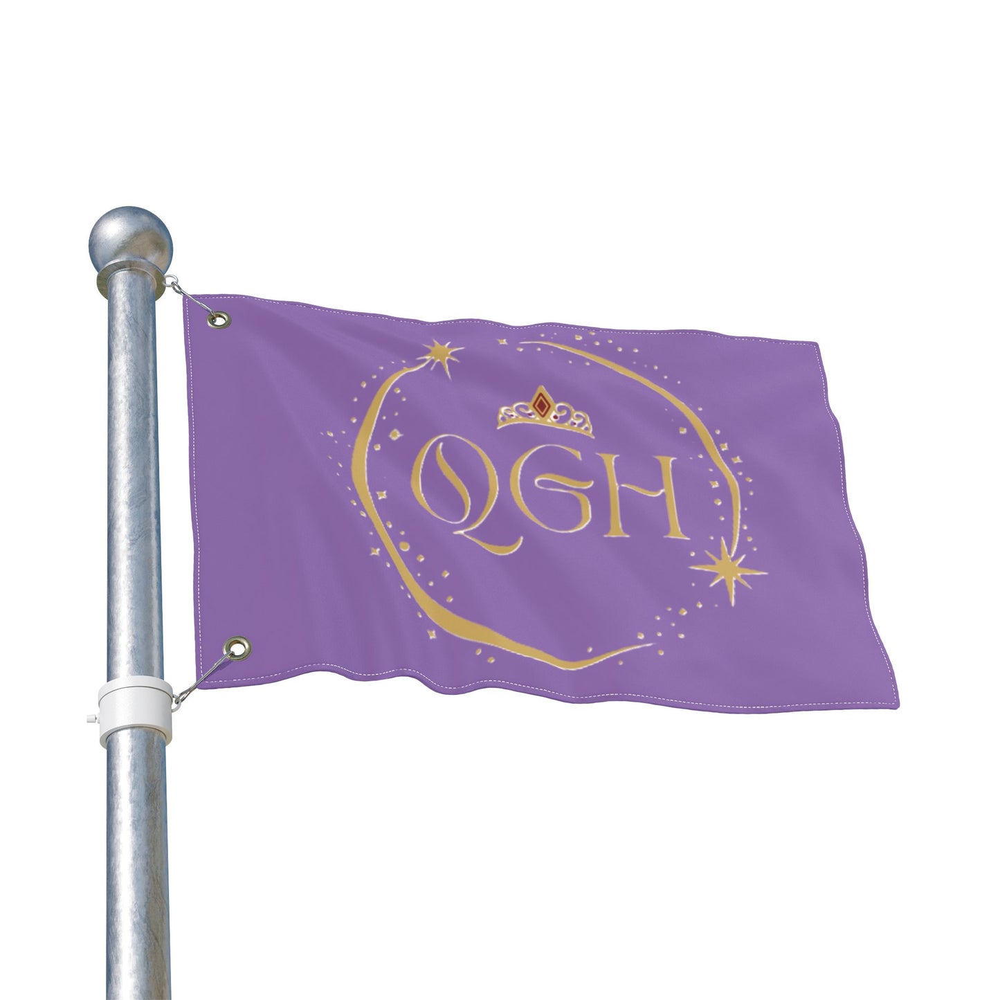"QGH Royal Purple" Double Sided Flag