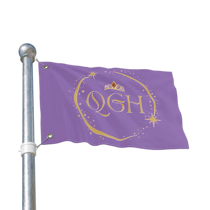 "QGH Royal Purple" Double Sided Flag