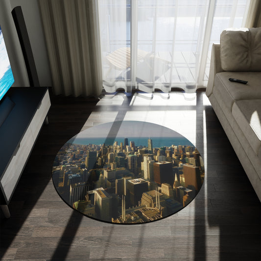 view of chicago from the willis tower (area rug)