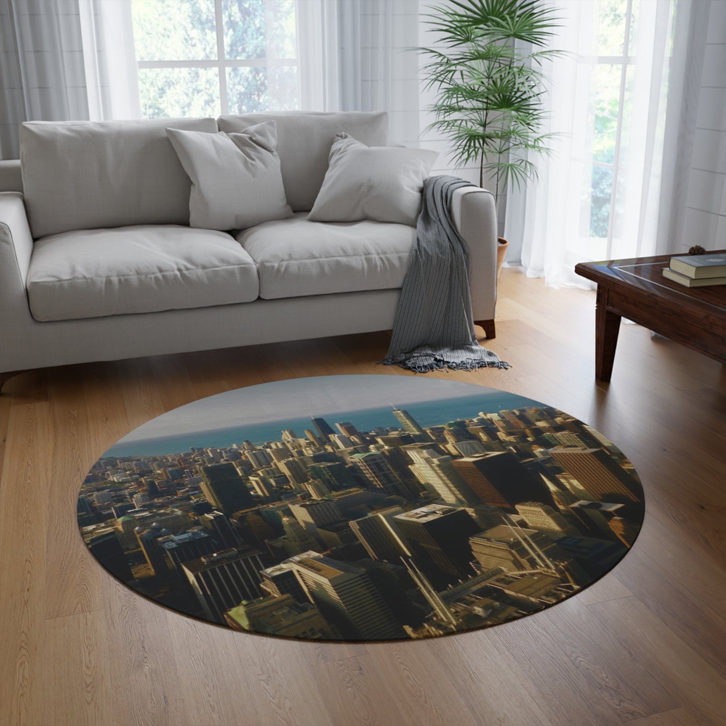 view of chicago from the willis tower (area rug)