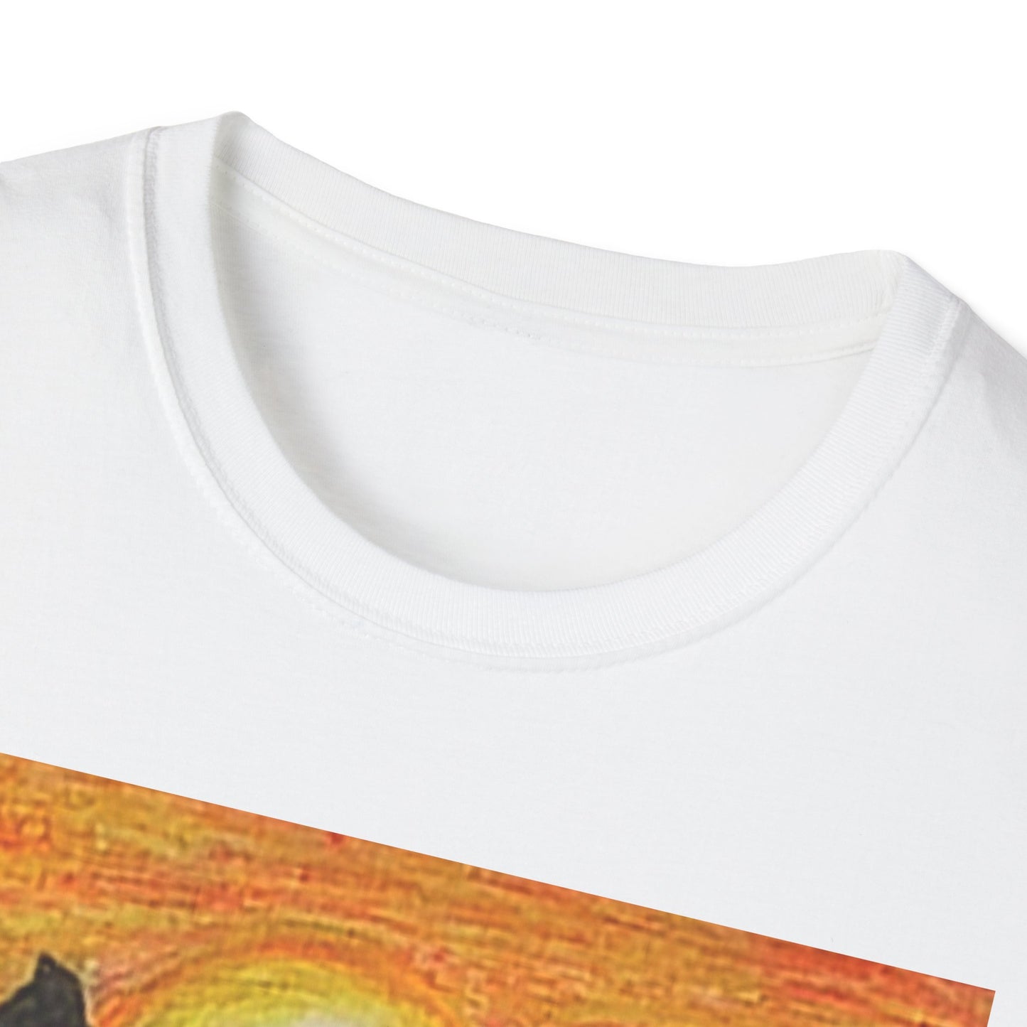 Whale Sunset Tee — Hand-Drawn Orca in Ocean with Mountain Sunrise