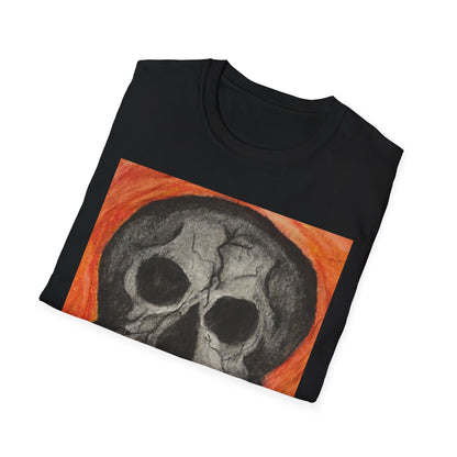 Grinning Skull Illustration T-Shirt | Dark Art Skull Tee