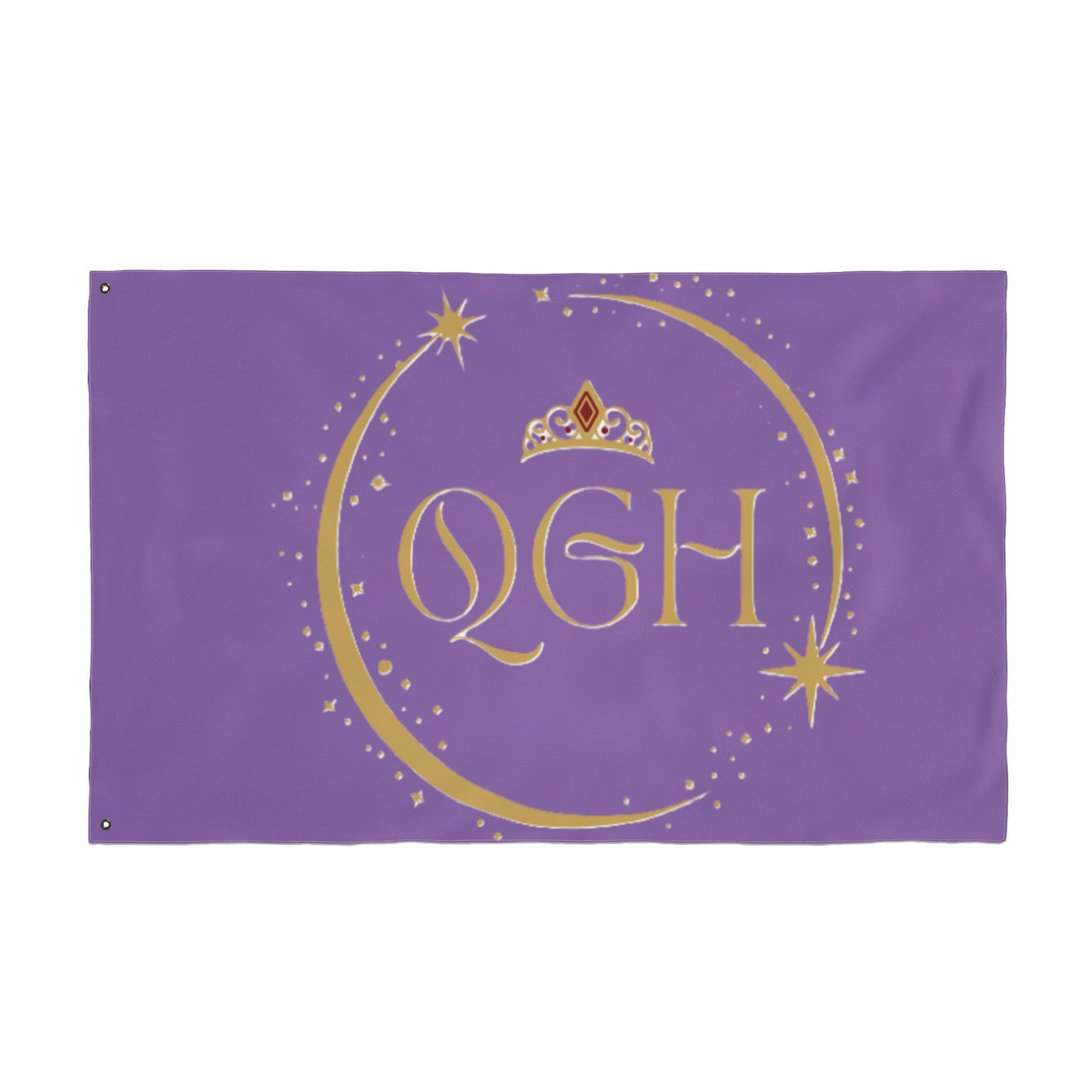 "QGH Royal Purple" Double Sided Flag