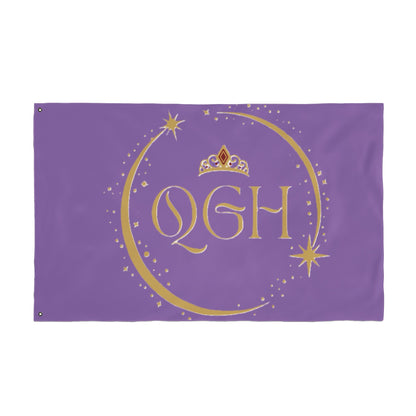 "QGH Royal Purple" Double Sided Flag
