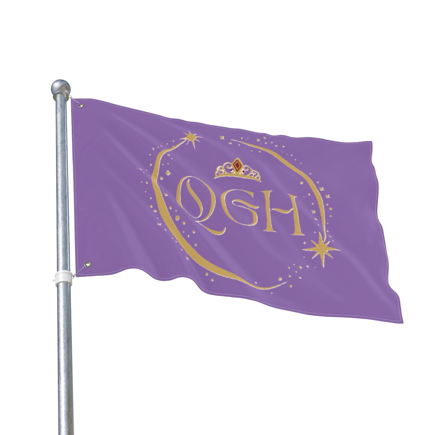 "QGH Royal Purple" Double Sided Flag