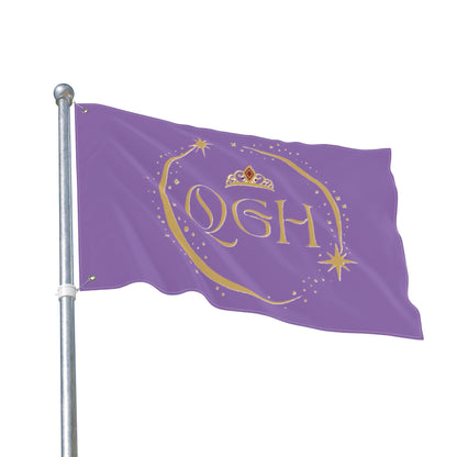 "QGH Royal Purple" Double Sided Flag